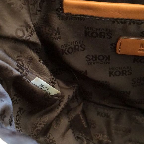 MICHAEL KORS Brown Orange Beige Hand Bag With Leather Handles - Picture 15 of 16